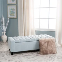 Spacious Storage Ottoman with Tufted Top Style, Comfort, and Organization
