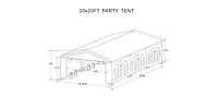 Spacious, Durable Party Tent with Reinforced Steel Frame and Waterproof Cover