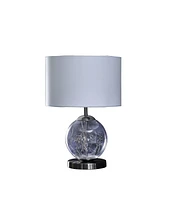 Streamdale Furniture 20.5" In Athena Glass Led Plasma Mid-Century Metal Table Lamp