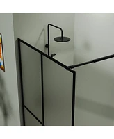 34" X 72" Shower Screen Door Frost Tempered Glass