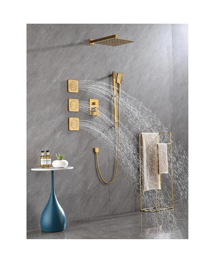 Simplie Fun Complete Shower System with Multiple Components