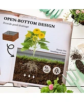 Streamdale Furniture Galvanized Steel Raised Planter with Trellis for Tomatoes