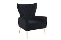 Modern Accent Chair With Ottoman, Comfy Armchair For Living Room, Bedroom, Apartment