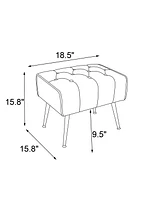 Modern Accent Chair With Ottoman, Comfy Armchair For Living Room, Bedroom, Apartment