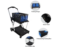 Collapsible, Multi-Level Aluminum and Pp Utility Trolley with Smooth Wheels