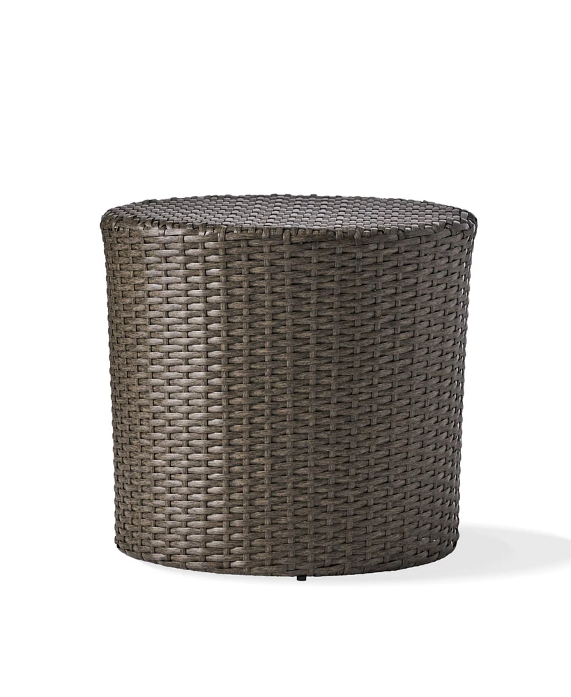 Simplie Fun Stylish Wicker Barrel Side Table | Durable & Convenient Outdoor Accent