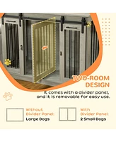 Streamdale Furniture Versatile Dog Crate and End Table Combo for Spacious Pet Comfort