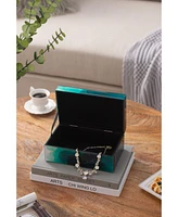 Bethany Green Box Exquisite Storage with Gemstone Finial for Modern Homes