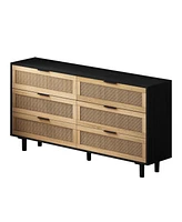 Streamdale Furniture Stylish Rattan Dresser for Ample Storage and Organization