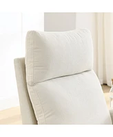 Simplie Fun 27.6" W Modern Accent High Backrest Living Room Lounge Arm Rocking Chair, Two Side Pocket