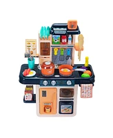 Streamdale Furniture Kids Pretend Play Kitchen Toy with Realistic Cooking Functions