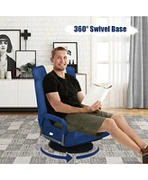 Costway 360-Degree Swivel Gaming Floor Chair with Foldable Adjustable