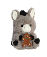 Aurora Mini Denver Donkey Rolly Pet Festive Plush Toy Gray 4"