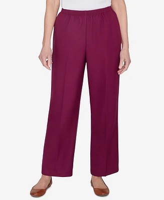 Alfred Dunner Classic Full Elastic Short Mid-Rise Pant