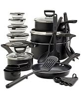 Basic Essentials 32-Pc. Nonstick Aluminum Cookware Set