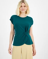 I.n.c. International Concepts Petite Gathered-Waist Top, Created for Macy's