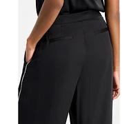 I.n.c. International Concepts Petite Wide-Leg Rhinestone-Trim Pants, Created for Macy's