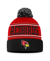 Top of the World Men's Red Illinois State Redbirds Draft Cuffed Knit Hat with Pom