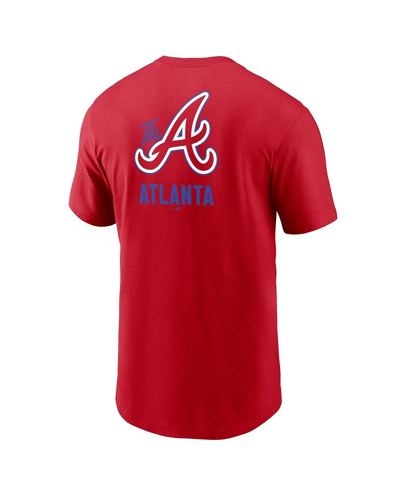 Nike Men's Red Atlanta Braves City Connect 2-Hit T-Shirt