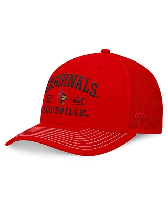 Top of the World Men's Red Louisville Cardinals Carson Trucker Adjustable Hat