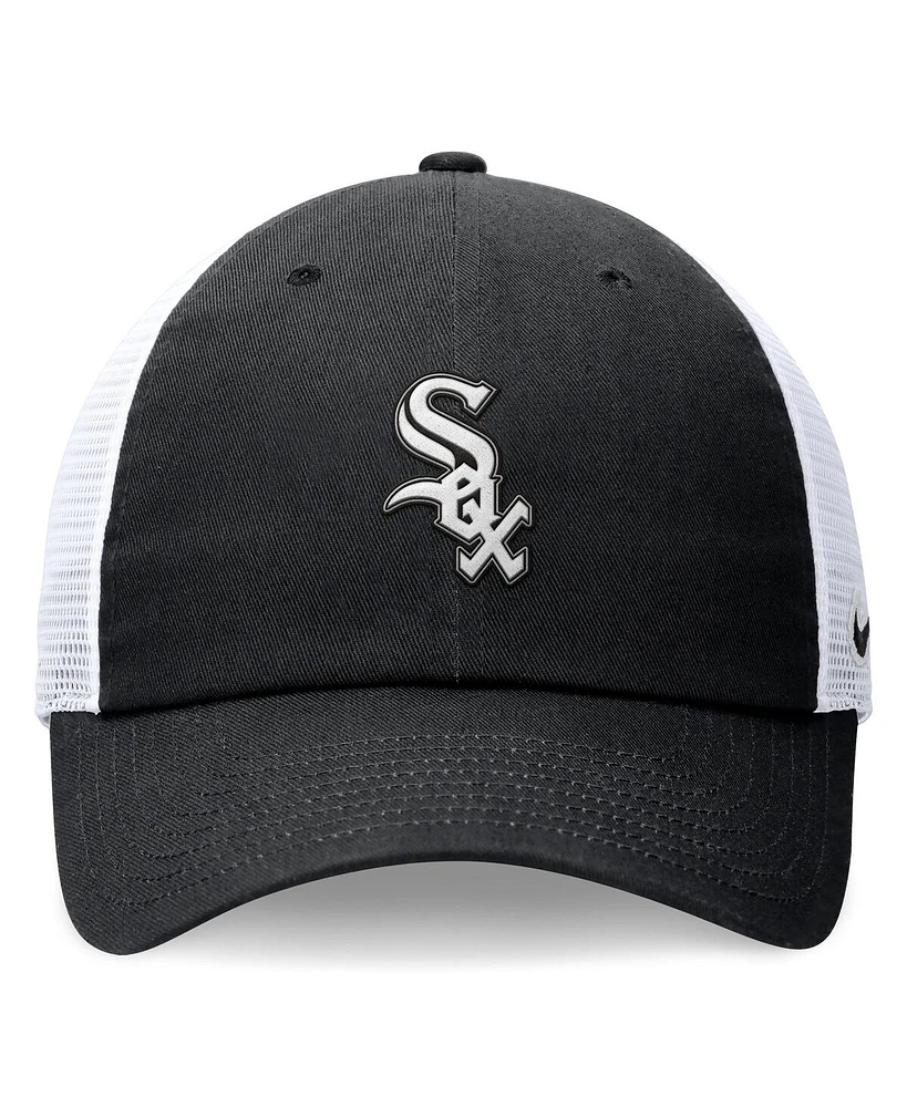 Nike Men's Black Chicago White Sox Evergreen Club Trucker Adjustable Hat