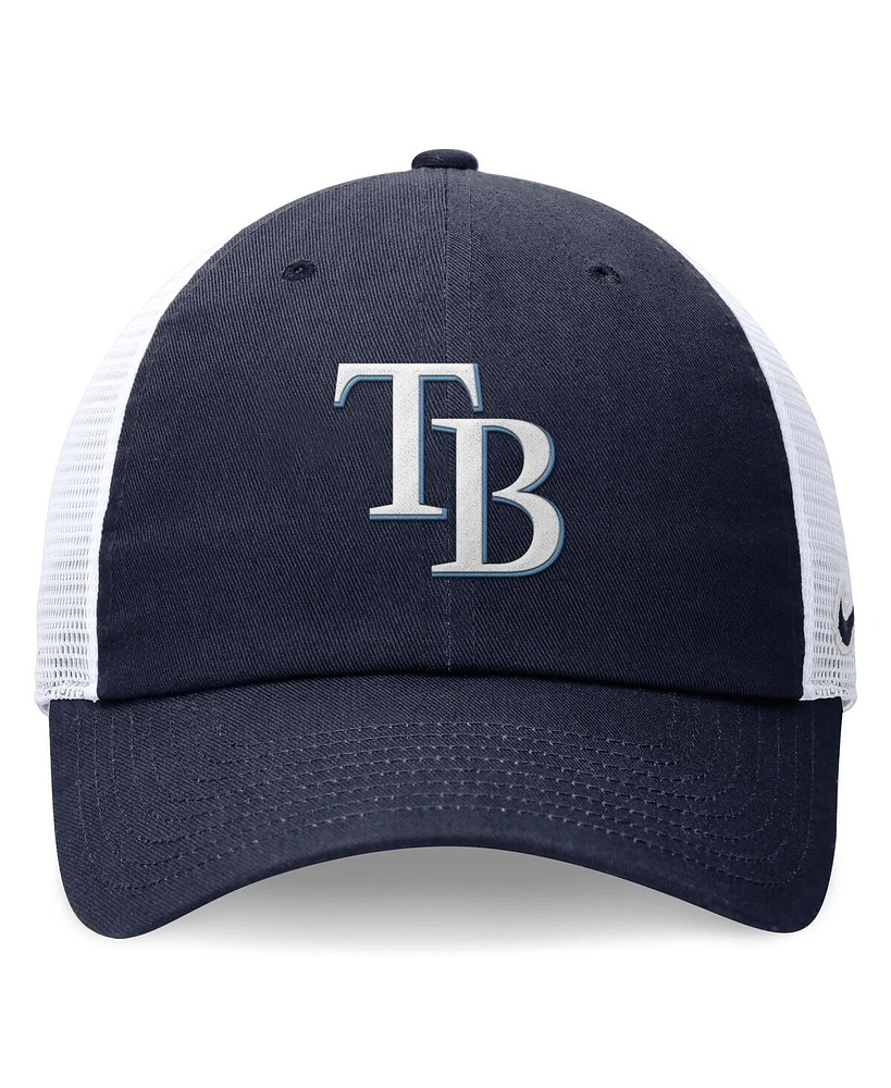 Nike Men's Navy Tampa Bay Rays Evergreen Club Trucker Adjustable Hat