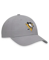 Fanatics Men's Gray Pittsburgh Penguins Extra Time Adjustable Hat