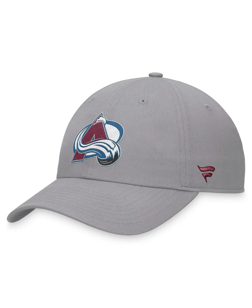 Fanatics Men's Gray Colorado Avalanche Extra Time Adjustable Hat