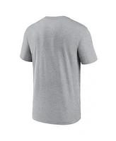 Nike Men's Heather Gray Lsu Tigers Primetime Legend Wordmark T-Shirt