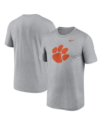 Nike Men's Heather Gray Clemson Tigers Primetime Legend Logo T-Shirt