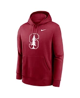 Nike Men's Cardinal Stanford Primetime Evergreen Club Fleece Pullover Hoodie