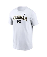 Jordan Men's White Michigan Wolverines Blitz 2-Hit T-Shirt