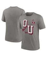 Jordan Men's Heather Gray Oklahoma Sooners Blitz Roll Call Tri-Blend T-Shirt