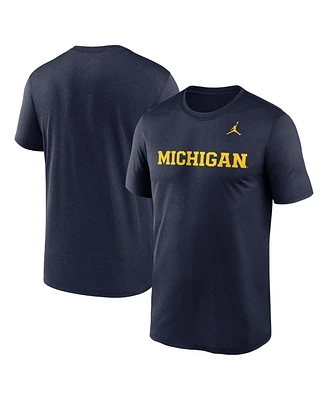 Jordan Men's Navy Michigan Wolverines Primetime Legend Wordmark T-Shirt