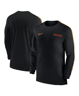 Nike Men's Usc Trojans 2024 Sideline Coach Uv Performance Long Sleeve T-Shirt