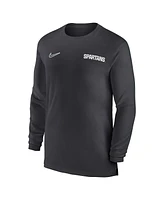 Nike Men's Michigan State Spartans 2024 Sideline Coach Uv Performance Long Sleeve T-Shirt