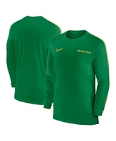 Nike Men's Oregon Ducks 2024 Sideline Coach Uv Performance Long Sleeve T-Shirt