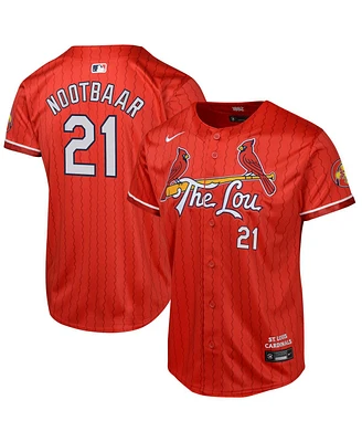 Nike Big Boy's and Girl's Lars Nootbaar Red St. Louis Cardinals 2024 City Connect Limited Player Jersey