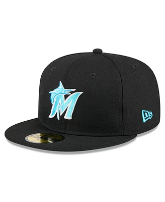 New Era Men's Black Miami Marlins 2024 Father's Day 59FIFTY Fitted Hat