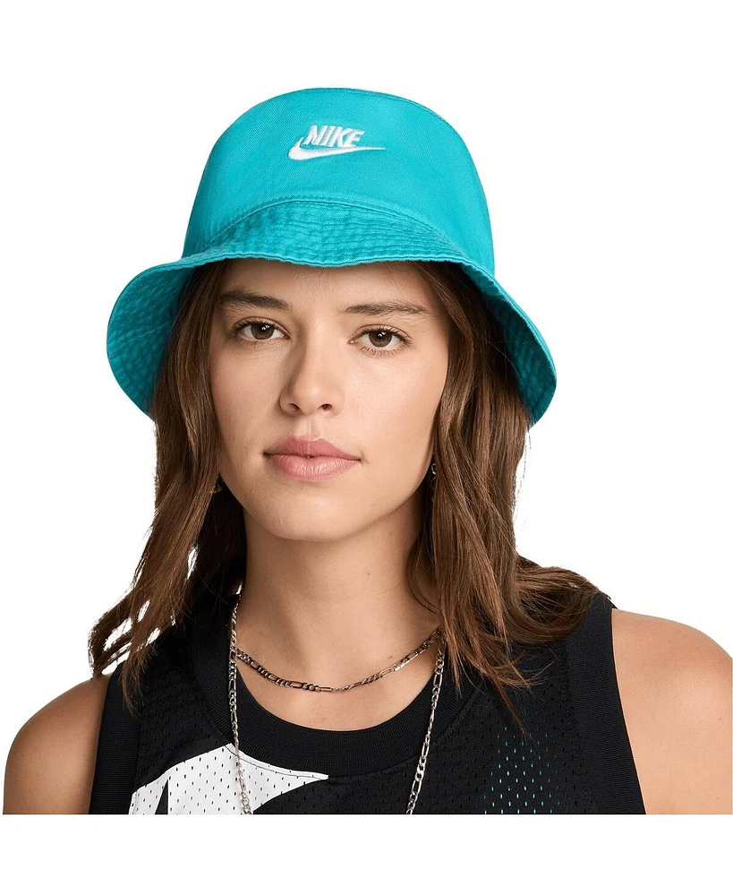 Nike Men's and Women's Aqua Apex Futura Washed Bucket Hat