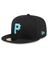 New Era Men's Black Pittsburgh Pirates 2024 Father's Day 59FIFTY Fitted Hat