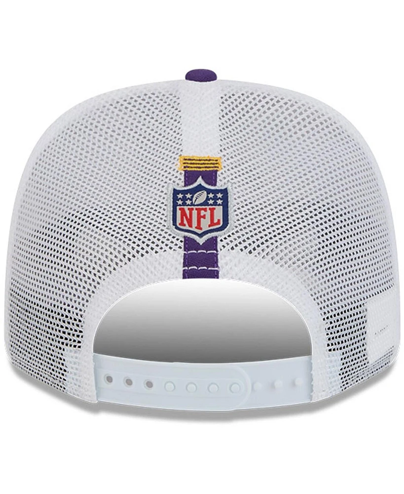 New Era Men's White/Purple Minnesota Vikings 2024 Nfl Training Camp 9SEVENTY Trucker Hat