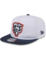 New Era Men's White/Navy Chicago Bears 2024 Nfl Training Camp Golfer Snapback Hat