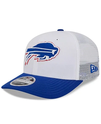 New Era Men's White/Royal Buffalo Bills 2024 Nfl Training Camp 9SEVENTY Trucker Hat