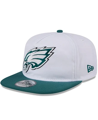 New Era Men's White/Green Philadelphia Eagles 2024 Nfl Training Camp Golfer Snapback Hat