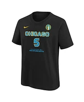 Nike Big Boys and Girls Angel Reese Black Chicago Sky 2024 Wnba Draft Name Number T-Shirt