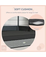 Streamdale Furniture Elevated Rattan Dog Bed Durable, Comfy, and Stylish for Indoor/Outdoor