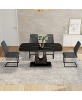 Simplie Fun Ultra-Modern Dining Table for Glamour and Comfort