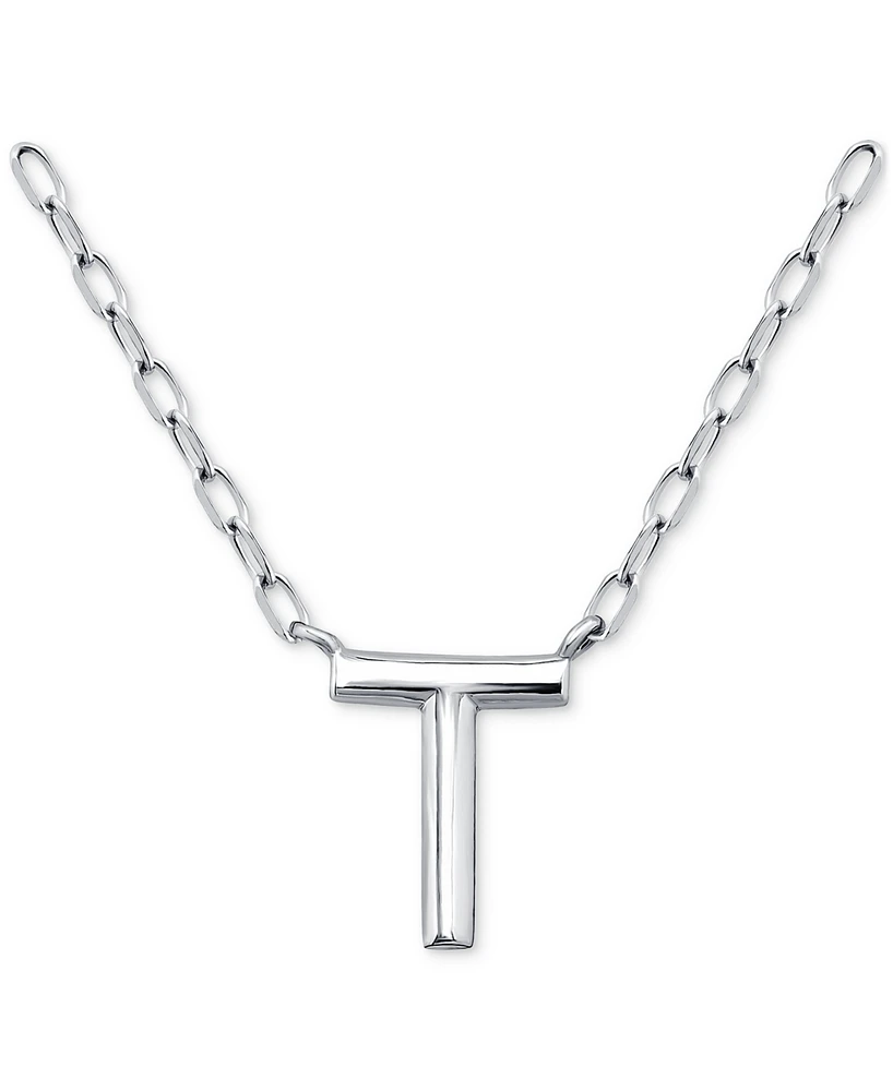 Giani Bernini Initial T Pendant Necklace in Sterling Silver, 16" + 2" extender, Created for Macy's