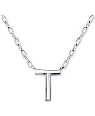 Giani Bernini Initial T Pendant Necklace in Sterling Silver, 16" + 2" extender, Created for Macy's